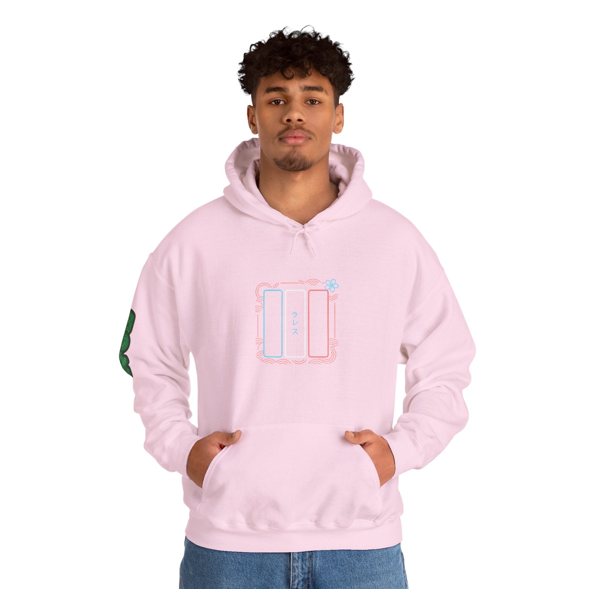 Drapeau français style néon japonais Hoodie unisexes