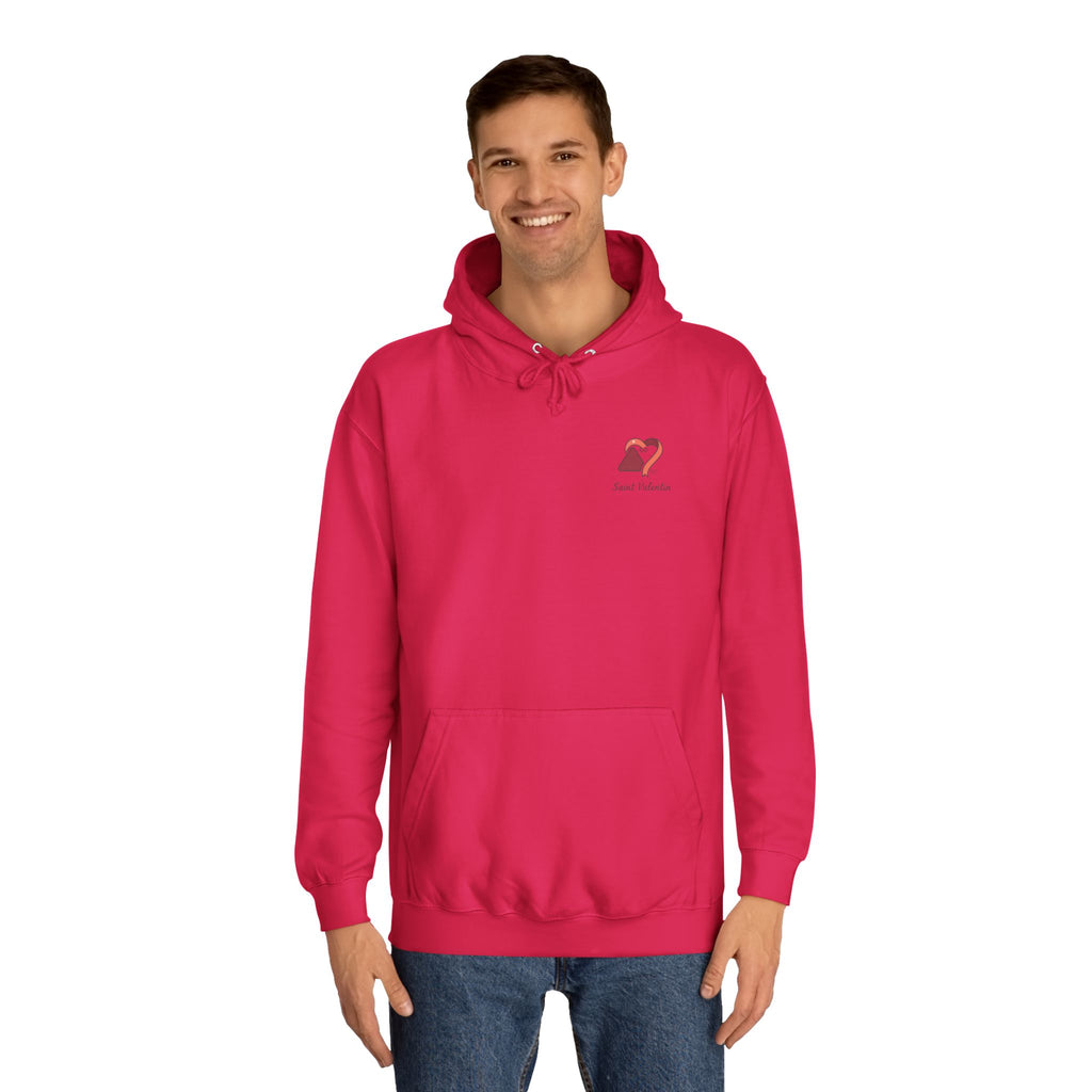 Edition limited Saint Valentin Day College Crest Hoodie — Minimal Heart & Book Campus Pullover