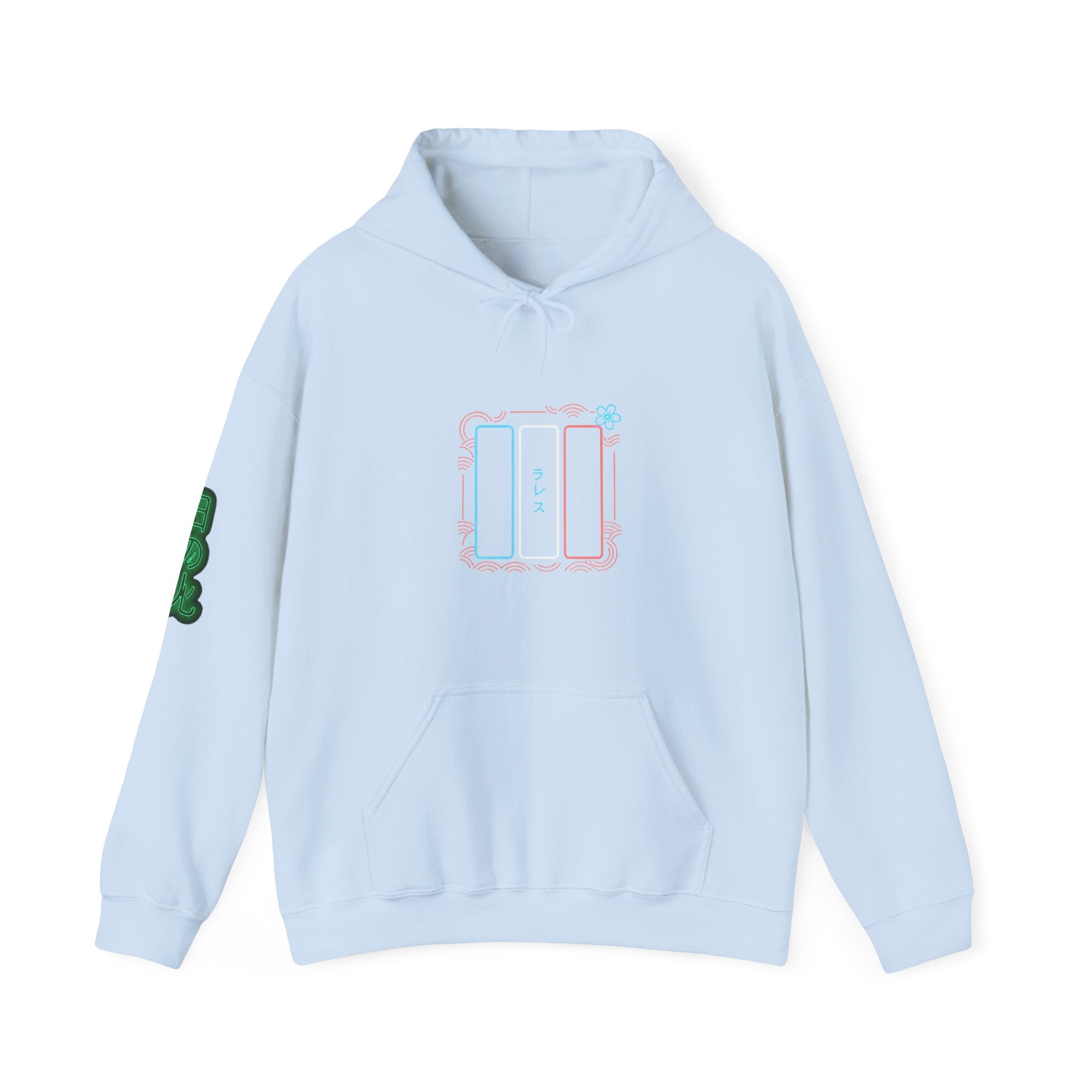 Drapeau français style néon japonais Hoodie unisexes