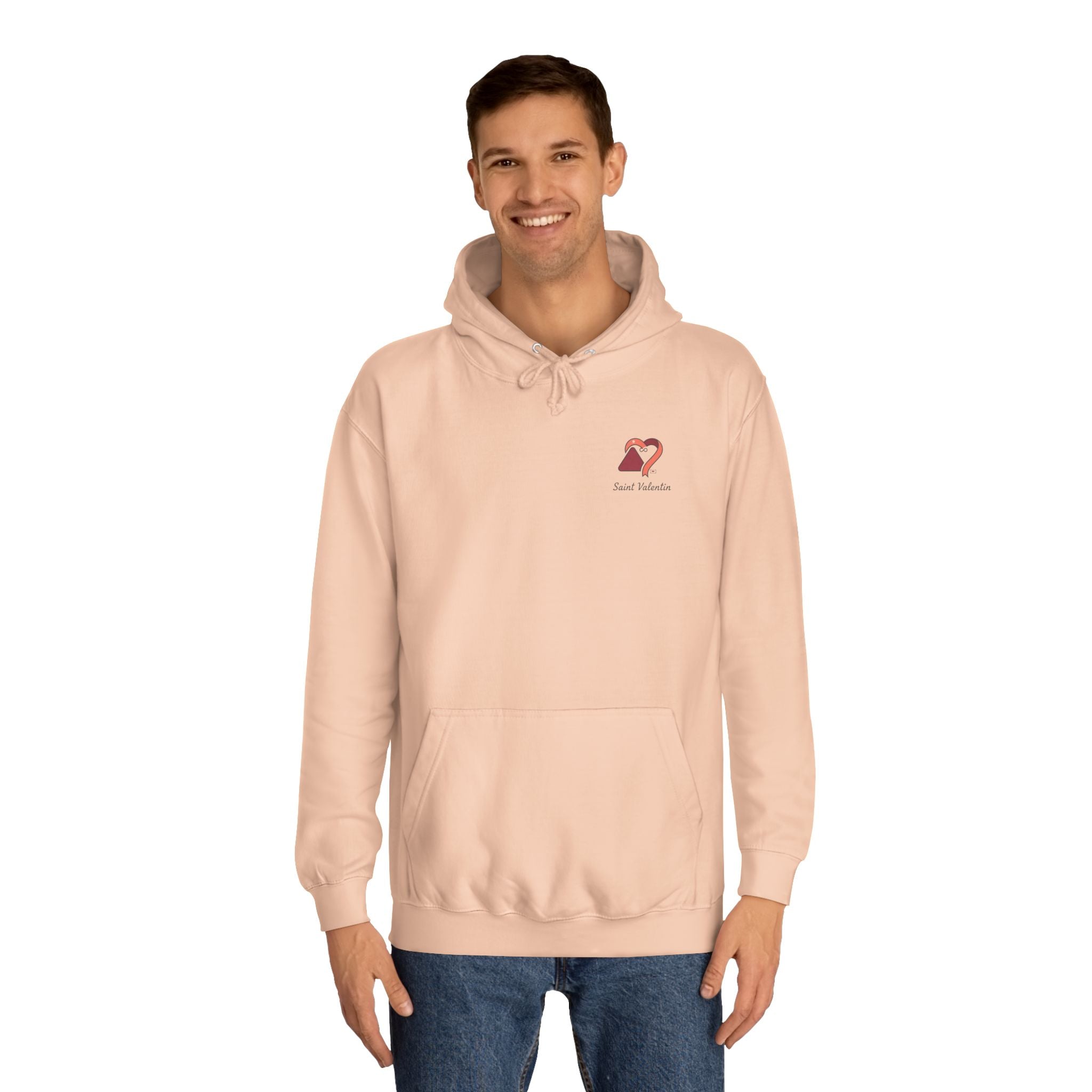 Edition limited Saint Valentin Day College Crest Hoodie — Minimal Heart & Book Campus Pullover