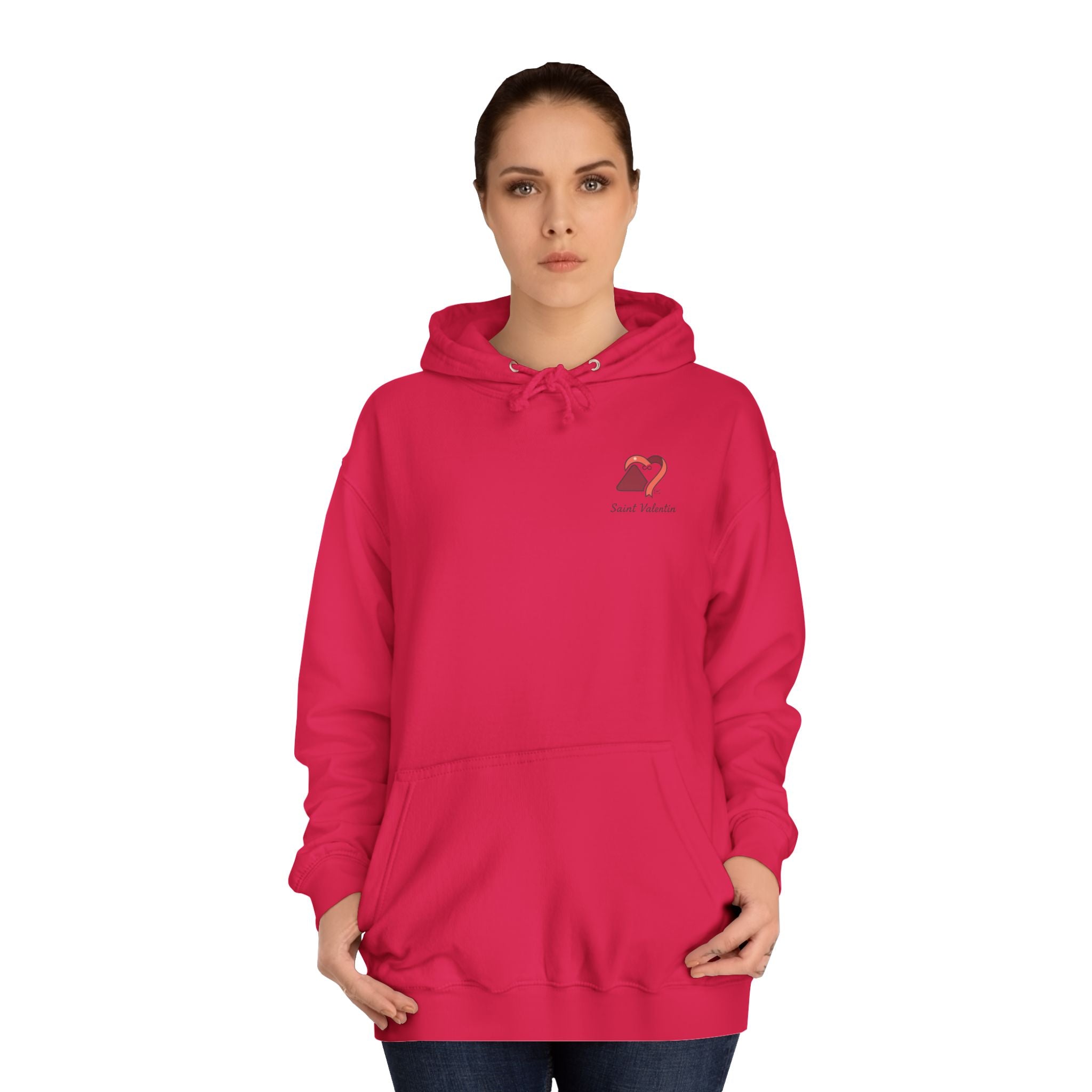 Edition limited Saint Valentin Day College Crest Hoodie — Minimal Heart & Book Campus Pullover