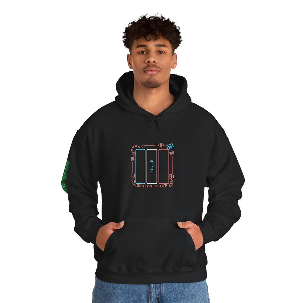 Drapeau français style néon japonais Hoodie unisexes