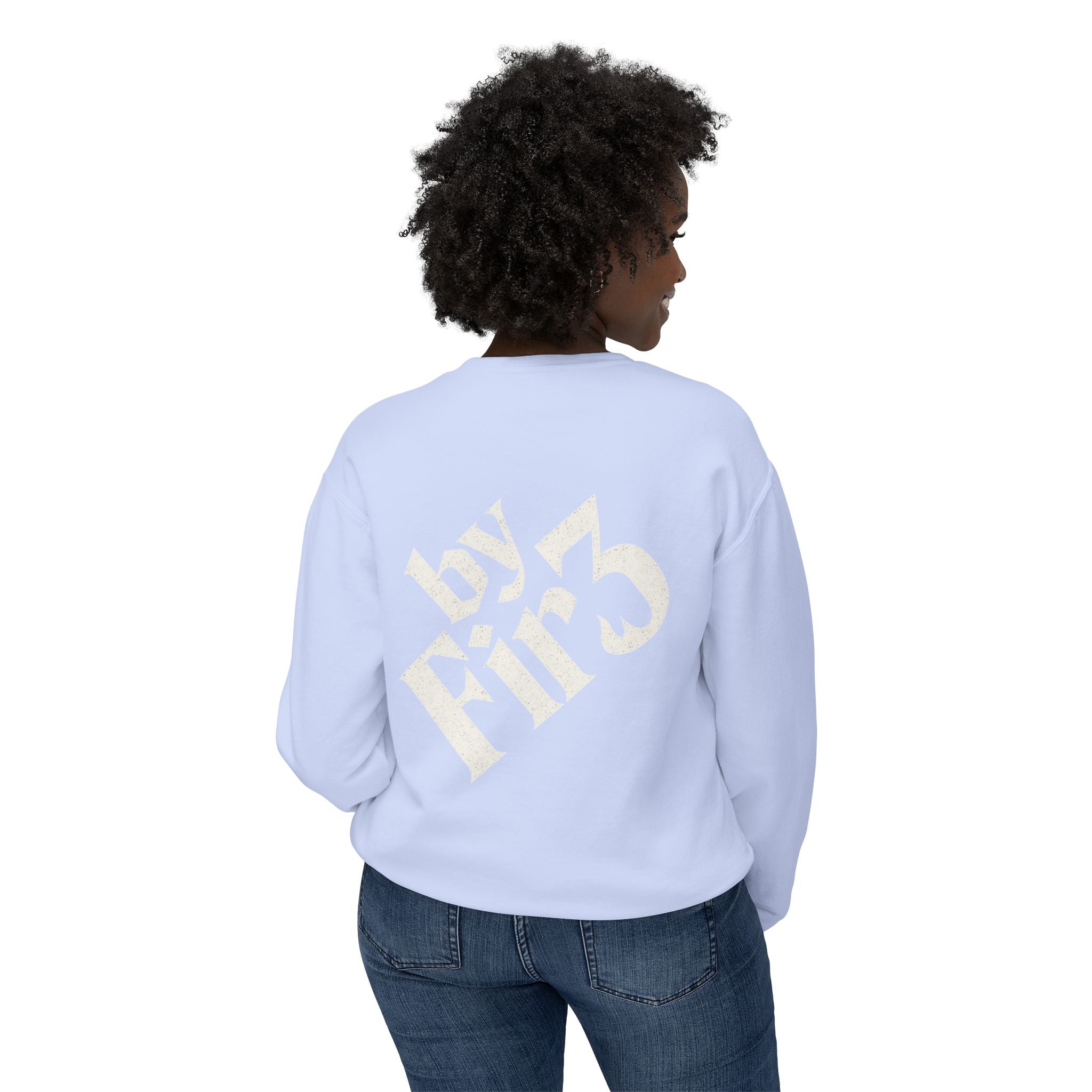 By Fire Graphic Sweatshirt — Minimal Logo Crewneck