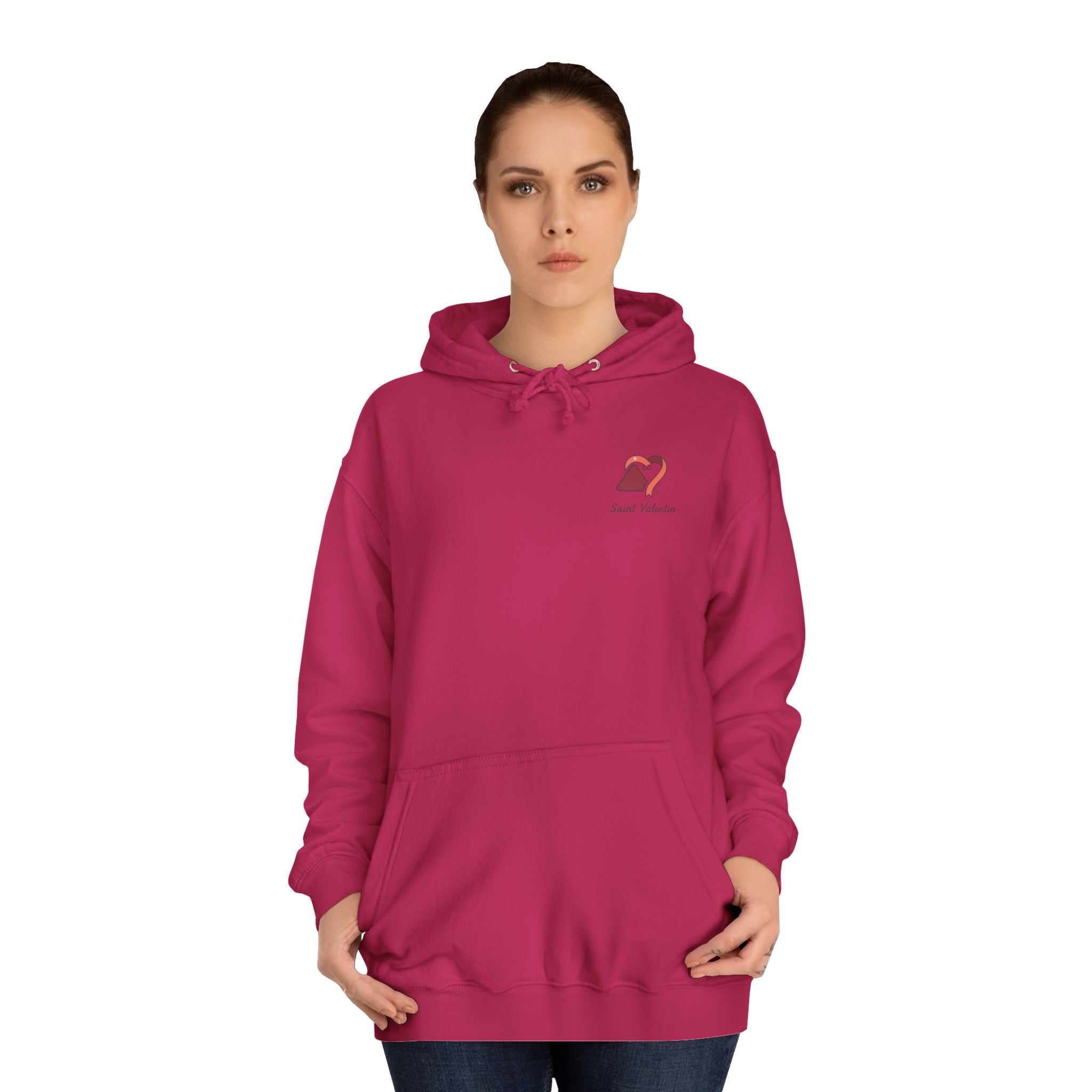 Edition limited Saint Valentin Day College Crest Hoodie — Minimal Heart & Book Campus Pullover