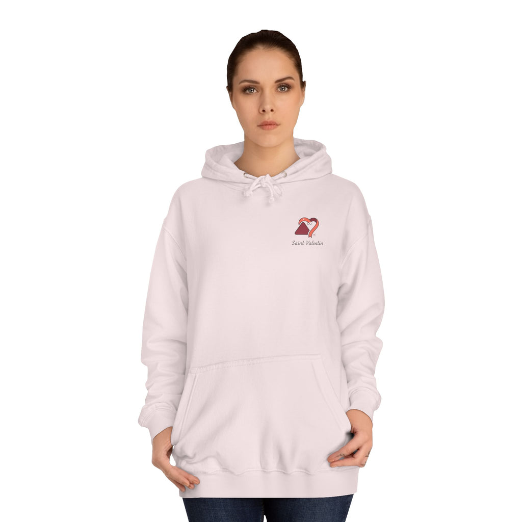 Edition limited Saint Valentin Day College Crest Hoodie — Minimal Heart & Book Campus Pullover