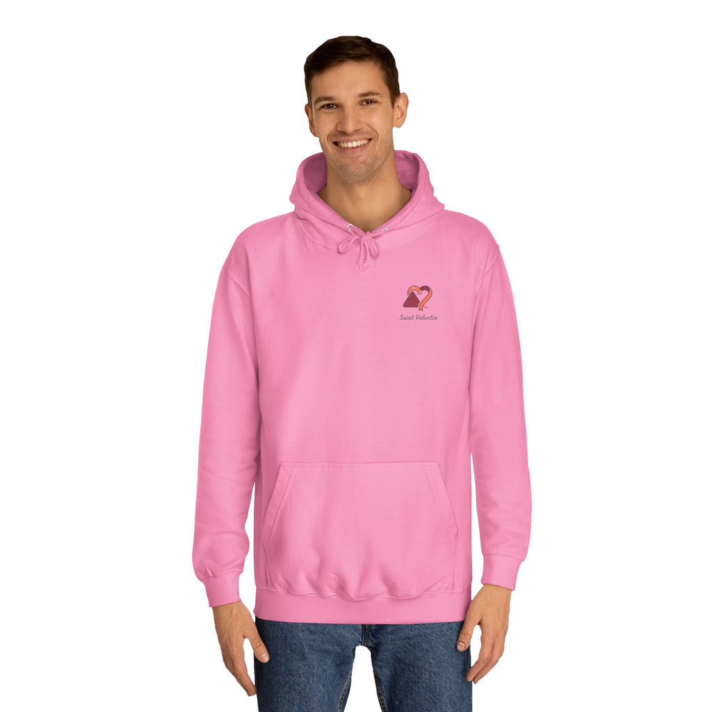 Edition limited Saint Valentin Day College Crest Hoodie — Minimal Heart & Book Campus Pullover