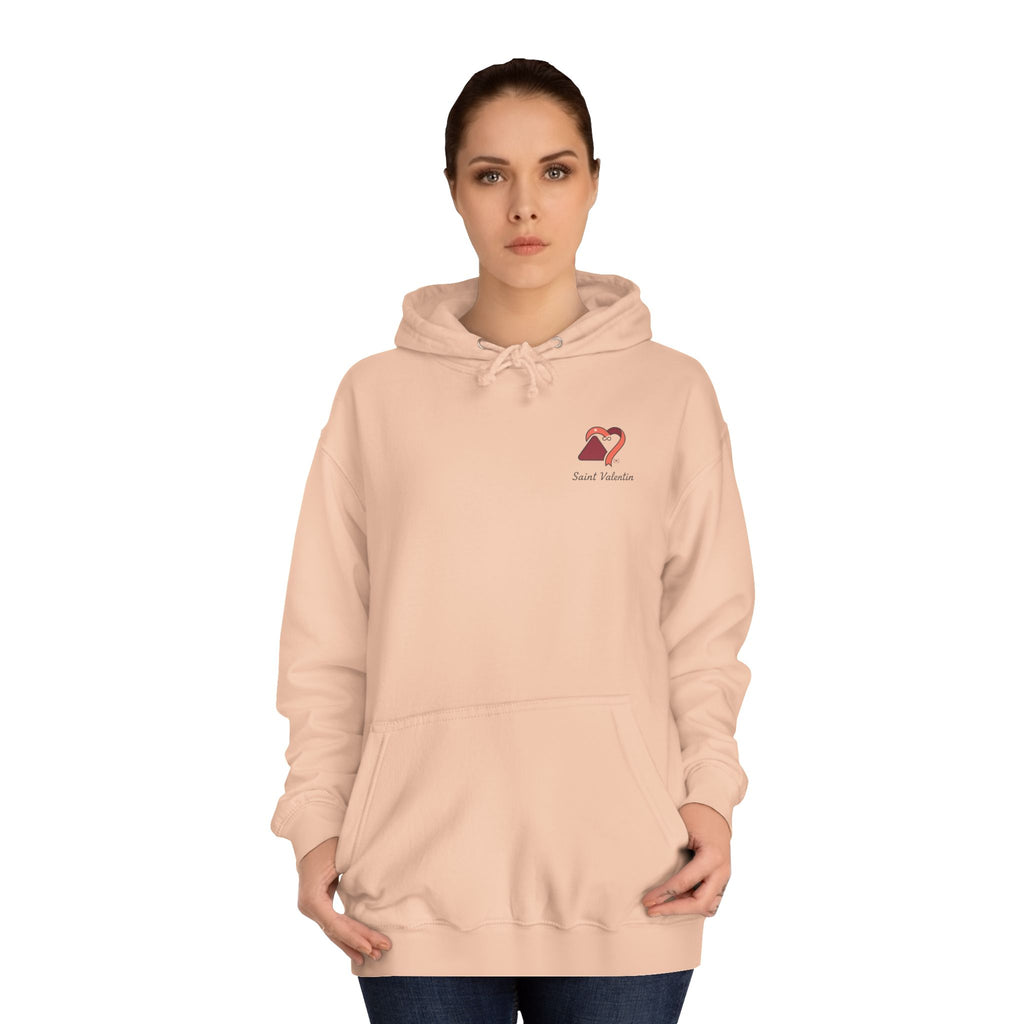 Edition limited Saint Valentin Day College Crest Hoodie — Minimal Heart & Book Campus Pullover