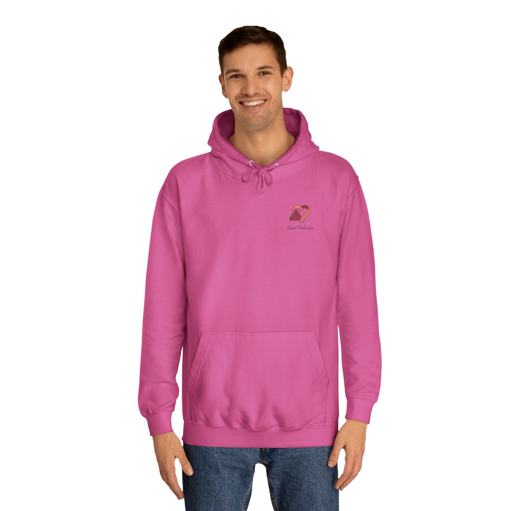 Edition limited Saint Valentin Day College Crest Hoodie — Minimal Heart & Book Campus Pullover