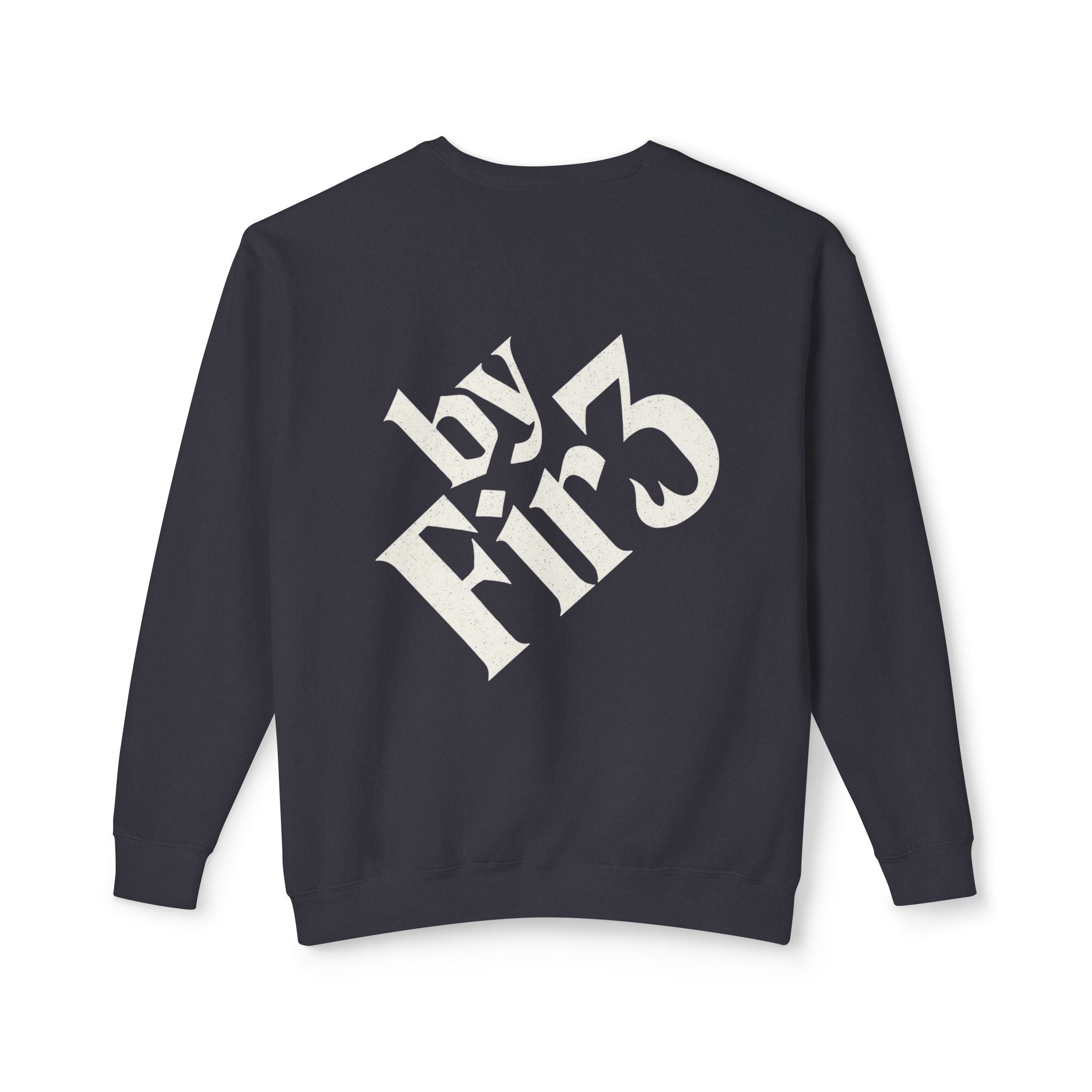 By Fire Graphic Sweatshirt — Minimal Logo Crewneck