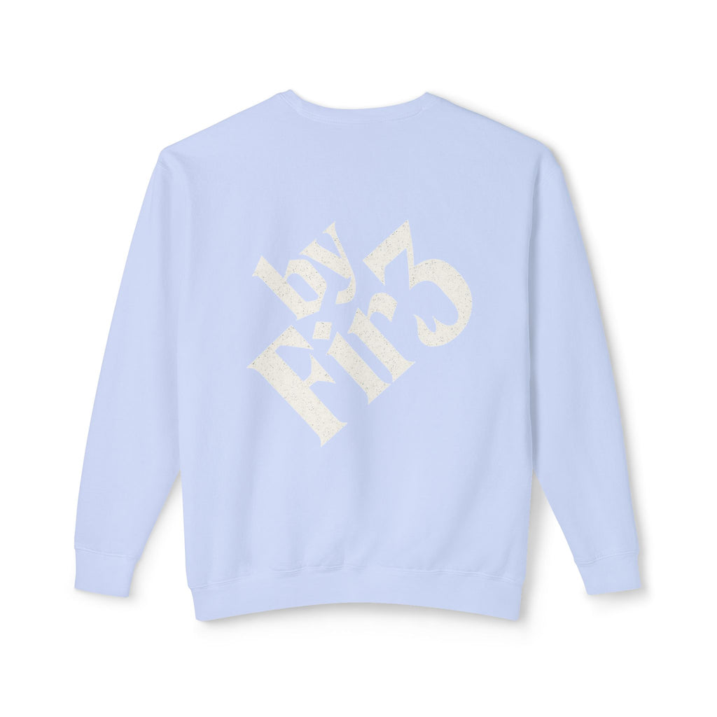 By Fire Graphic Sweatshirt — Minimal Logo Crewneck
