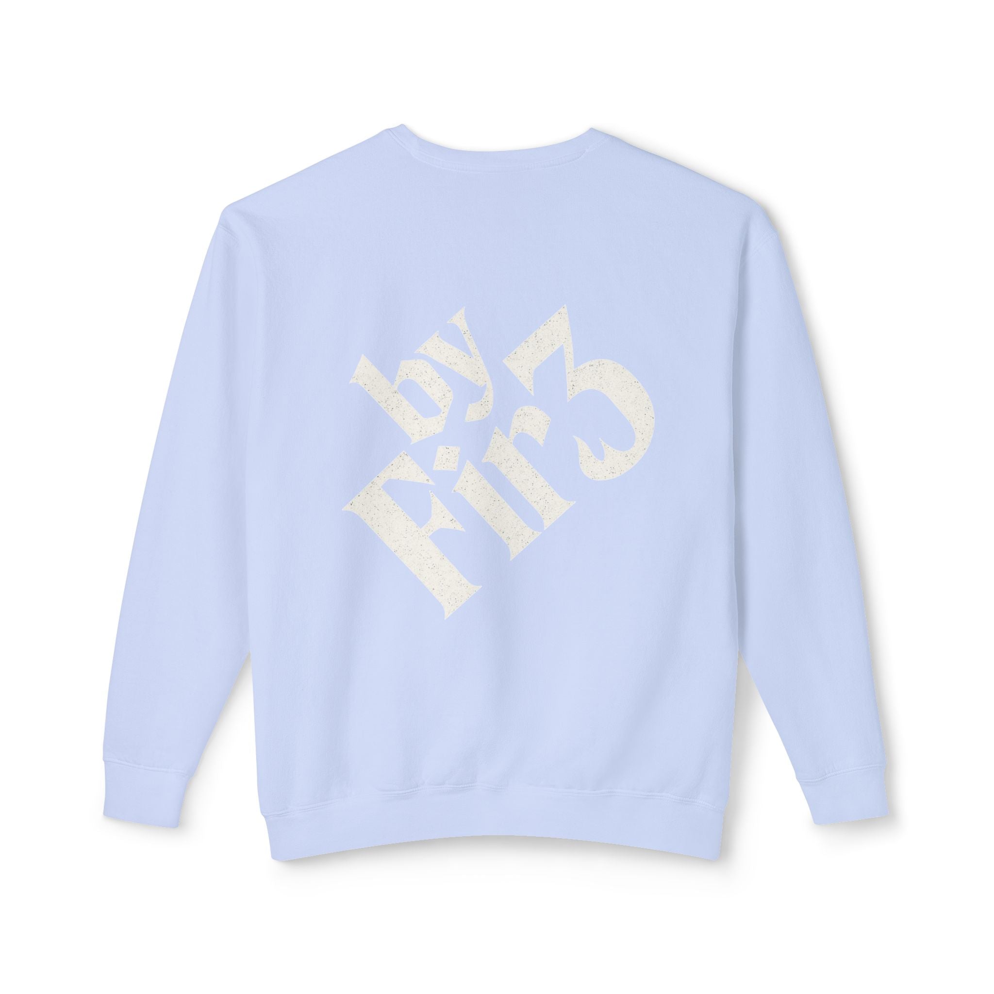 By Fire Graphic Sweatshirt — Minimal Logo Crewneck