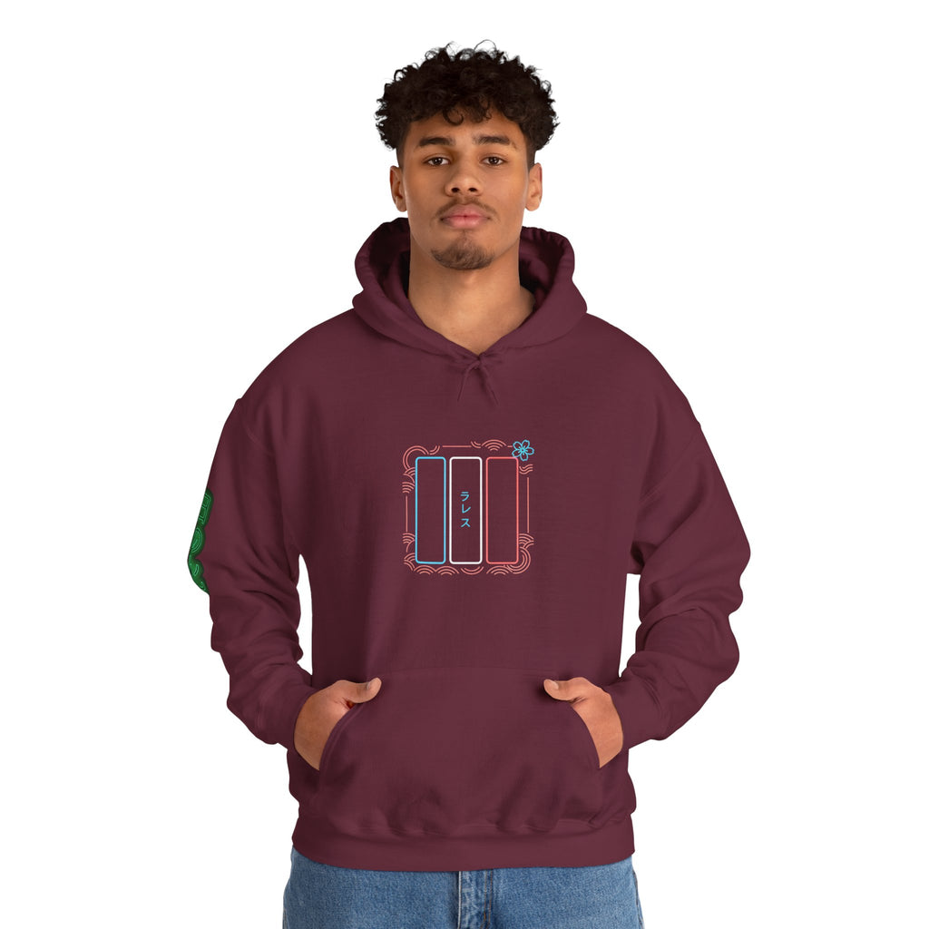 Drapeau français style néon japonais Hoodie unisexes