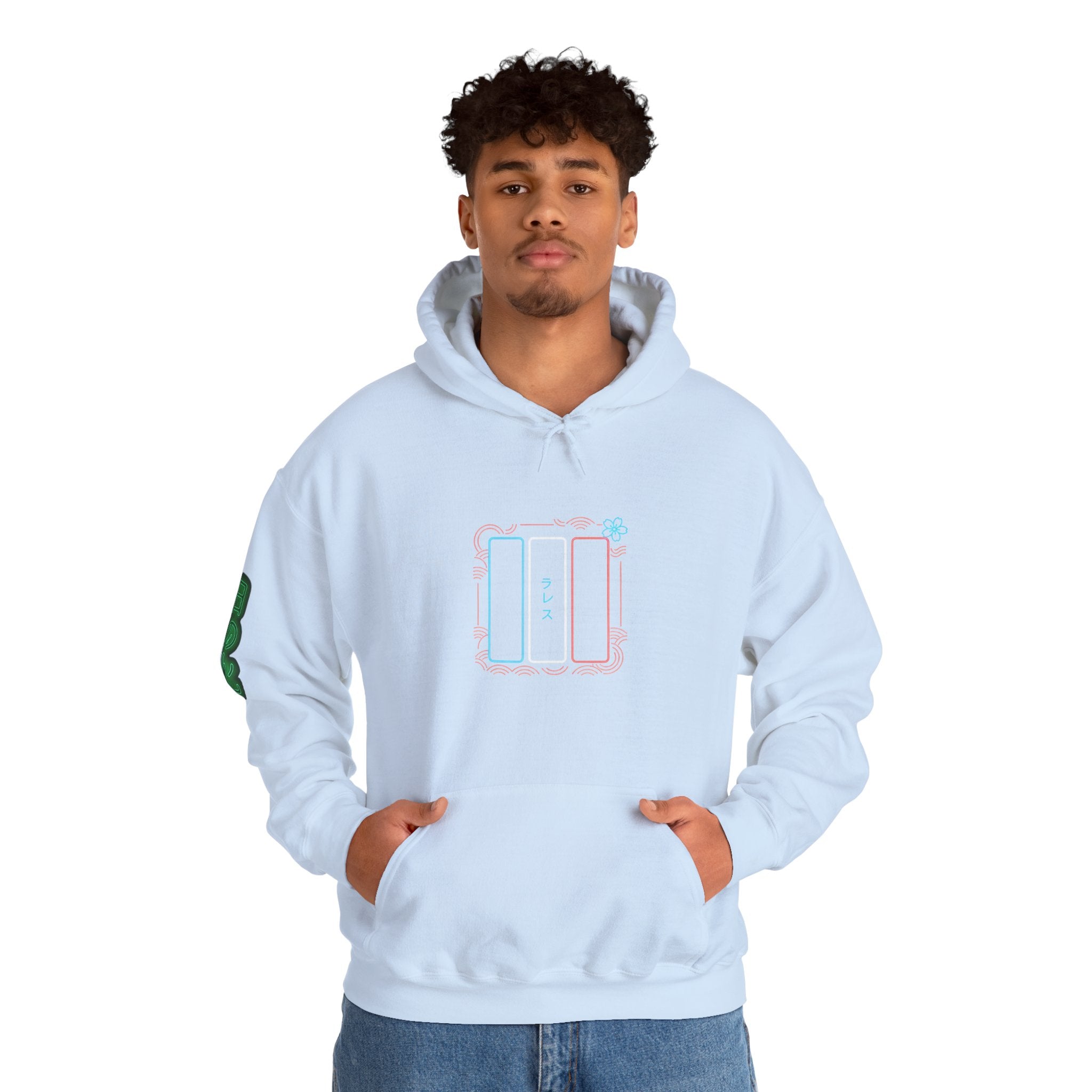 Drapeau français style néon japonais Hoodie unisexes
