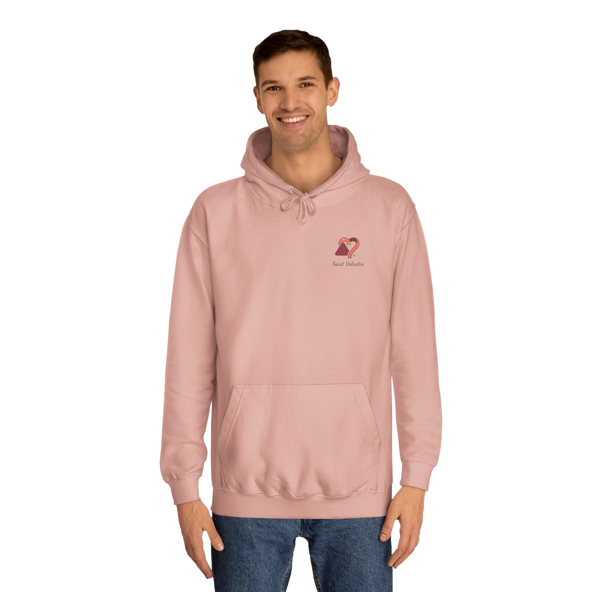 Edition limited Saint Valentin Day College Crest Hoodie — Minimal Heart & Book Campus Pullover