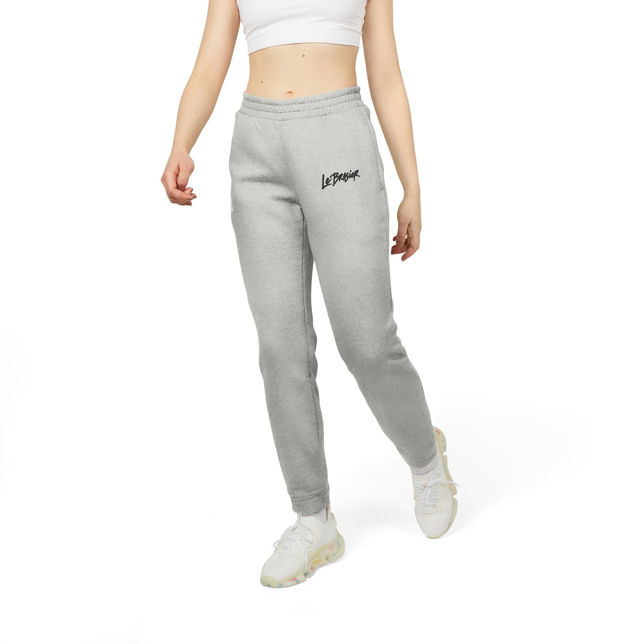 Fleece Joggers — Grey adidas Logo Sweatpants