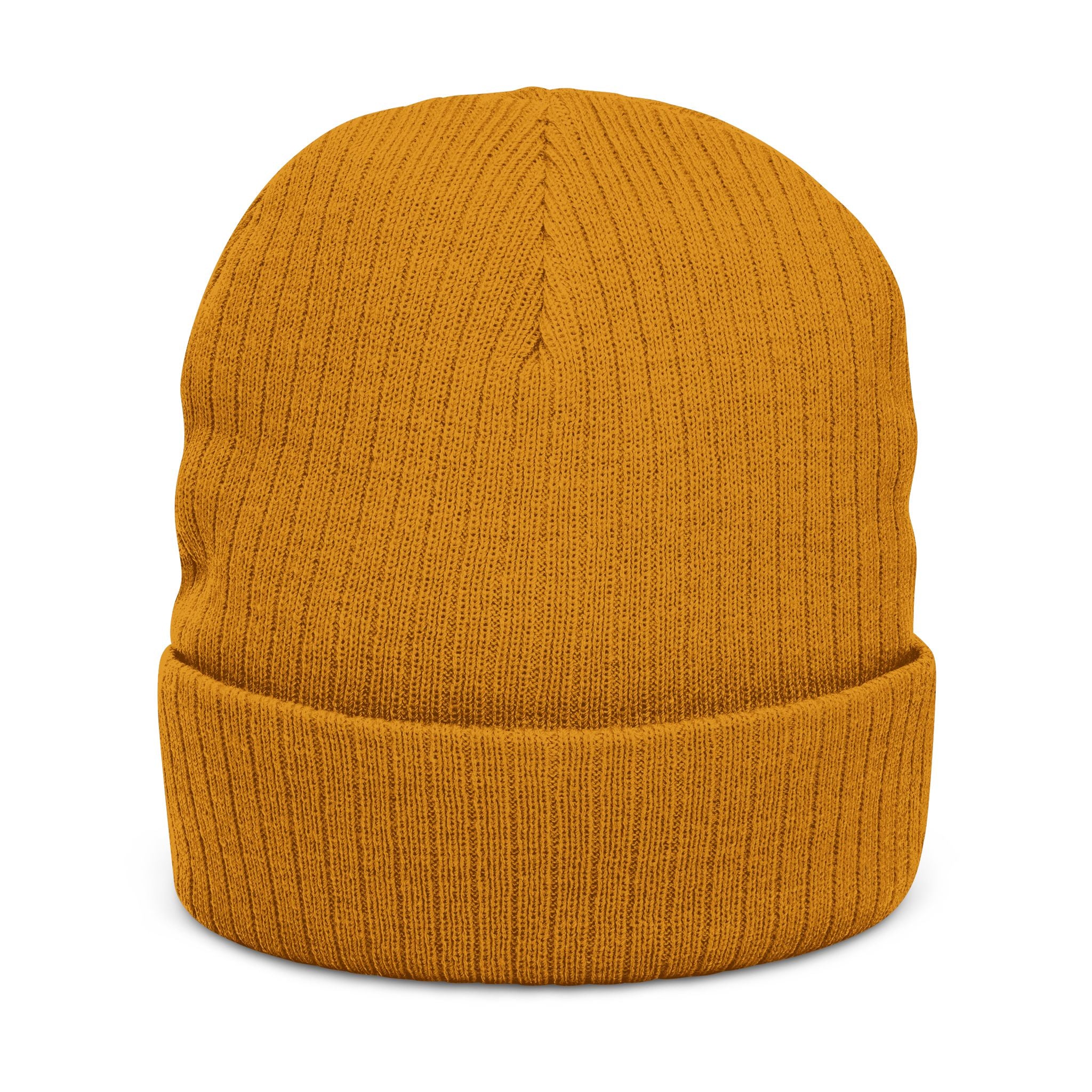 Embroidered Ribbed Beanie — 'Le Brasier' Streetwear Knit Cap