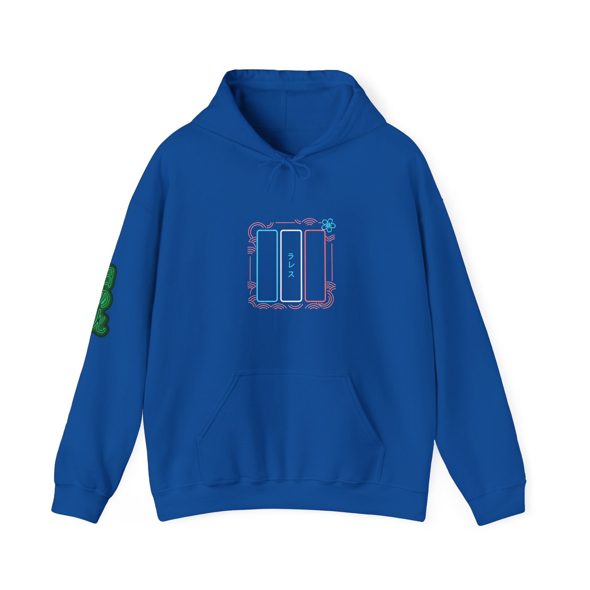Drapeau français style néon japonais Hoodie unisexes