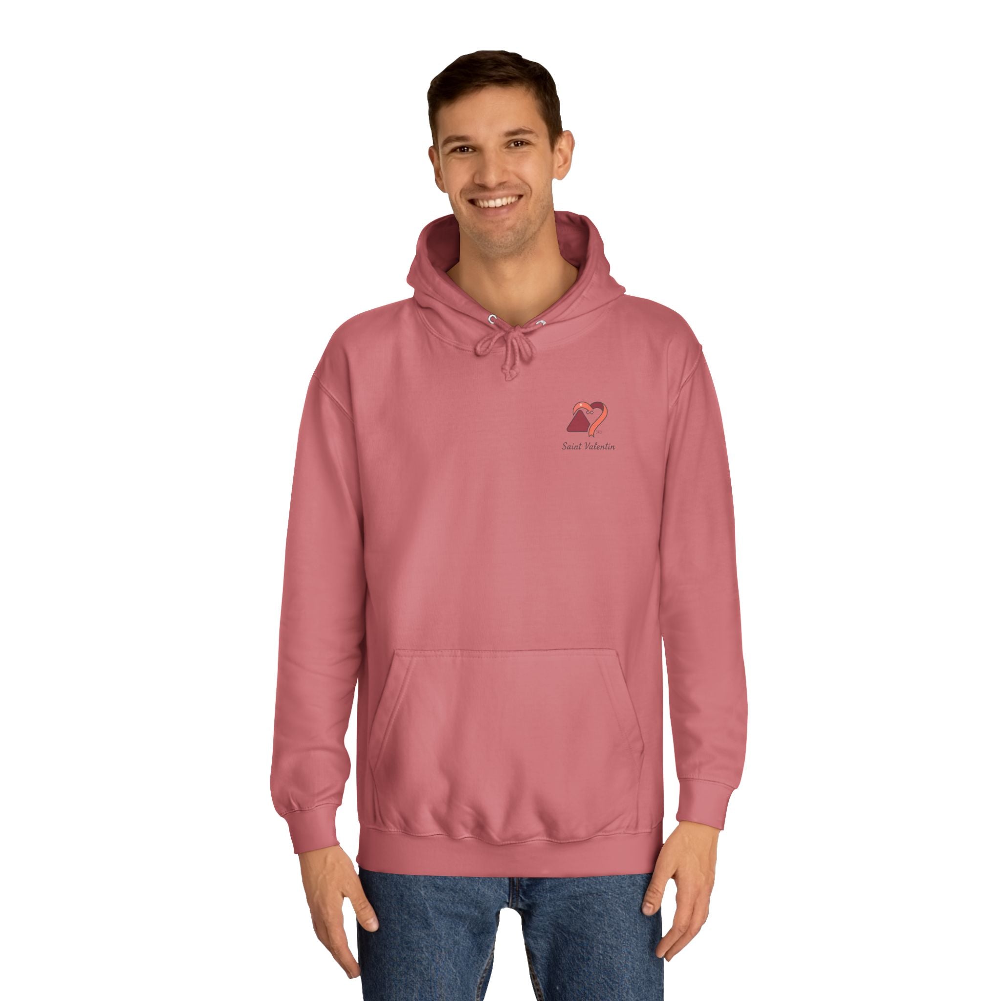 Edition limited Saint Valentin Day College Crest Hoodie — Minimal Heart & Book Campus Pullover